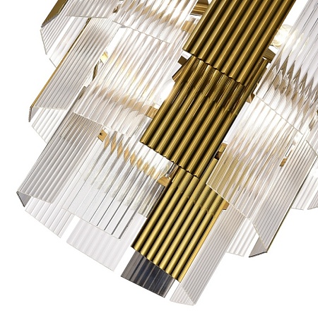 Светильник подвесной Латунь/Золотистый, Прозрачный E14 7*40W SLE1123-303-07 - фото