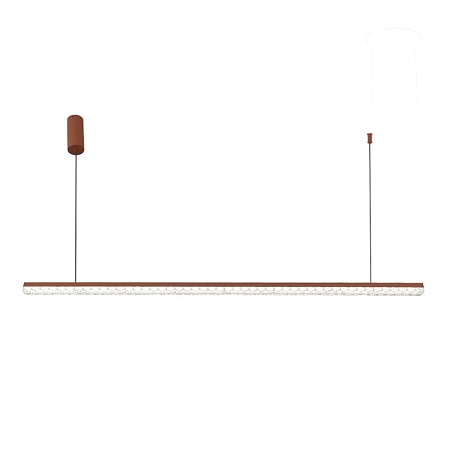 Светильник подвесной ST-Luce терракотовый/прозрачный LED 1*32W 4000K SL1018.613.01 - фото