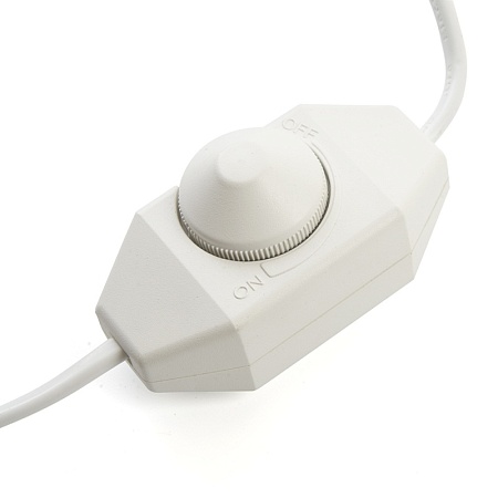 Сетевой шнур с диммером 230V 2м, белый, DM103-200W - фото