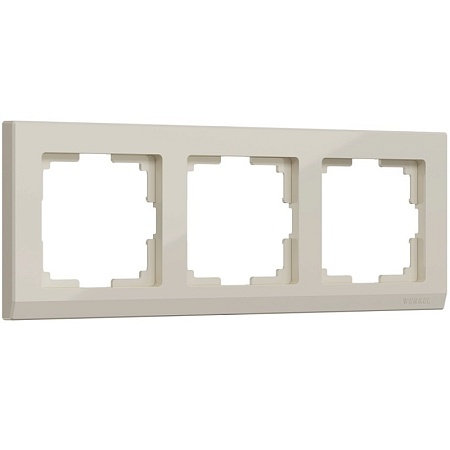 Рамка из пластика на 3 поста Stark слоновая кость WL04-Frame-03-ivory - фото