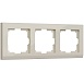 Рамка из пластика на 3 поста Stark слоновая кость WL04-Frame-03-ivory - фото