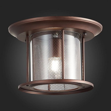 Светильник уличный потолочный ST-Luce Темный кофе/Прозрачный, Темный кофе E27 1*60W SL080.402.01 - фото