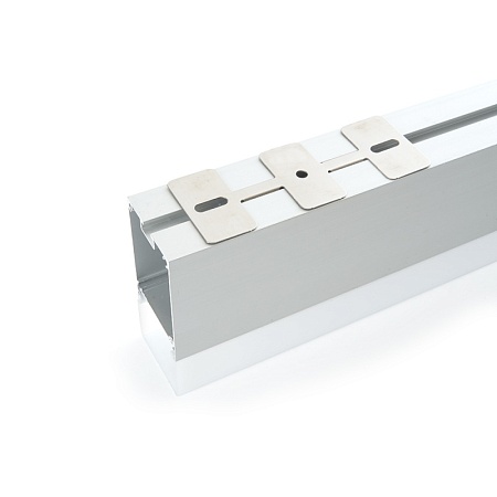 Профиль алюминиевый накладной/подвесной с отсеком для БП, серебро, CAB266 - фото