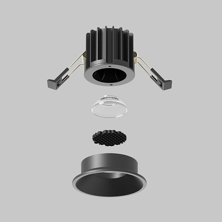 Встраиваемый светильник Technical Round DL058-7W3K-B - фото