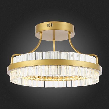 Светильник потолочный ST-Luce Матовое золото/Прозрачный LED 1*34W 3000K SL383.202.01 - фото