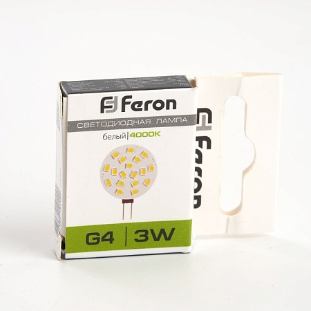 Лампа светодиодная Feron LB-16 G4 3W 12V 4000K - фото