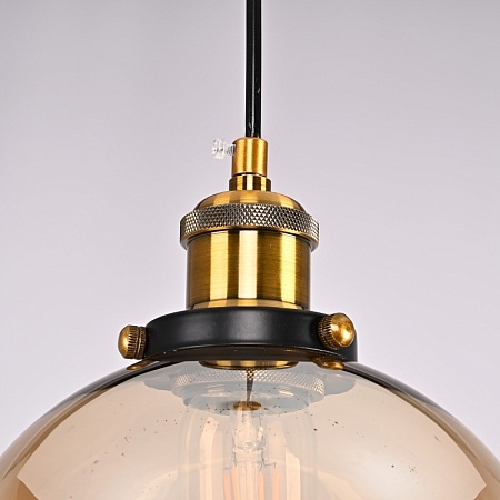 Подвесной Светильник Loft Clear Glass Sphere Cloche Дымчатый Imperiumloft 73694-22 - фото