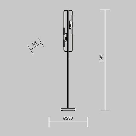 Напольный светильник (торшер) Maytoni Marmo MOD099FL-02G - фото