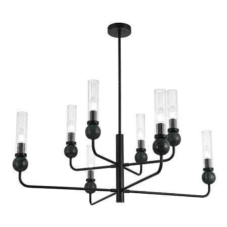 Светильник подвесной ST-Luce черный/прозрачный E14 8*40W SL1244.403.08 - фото