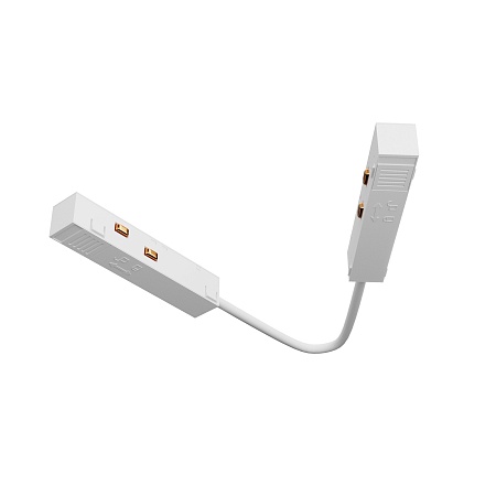 Коннектор питания угловой 15см Exility белый - фото