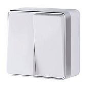 Выключатель  двухклавишный  Gallant белый WL15-03-01