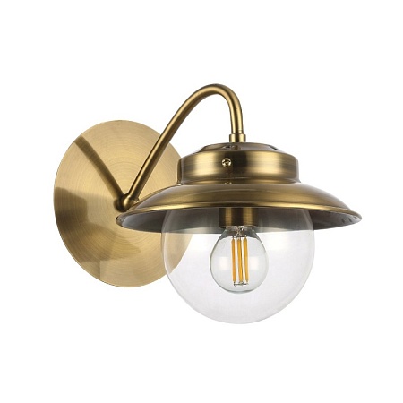 Светильник настенный Античная бронза/Прозрачный E14 1*40W SLE110101-01 - фото