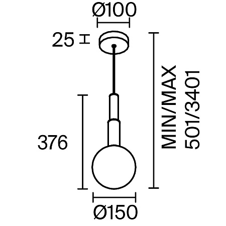 Подвесной светильник Maytoni MOD520PL-01BS - фото