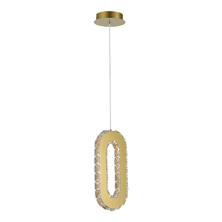 Светильник подвесной ST-Luce Золотистый/Золотистый, Прозрачный LED 1*9W 3000K SL6506.203.01 - фото