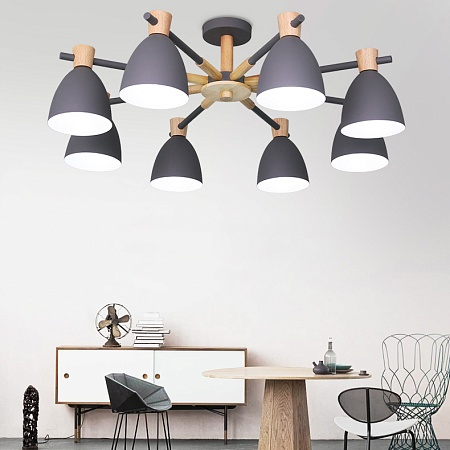 Потолочная Люстра Folke 8 Gray Imperiumloft 178024-26 - фото
