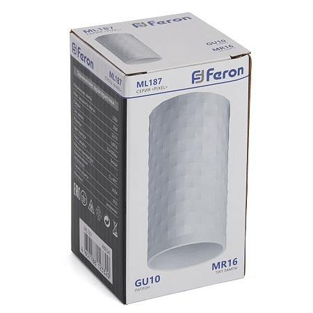 Светильник потолочный Feron ML187 Barrel PIXEL MR16 GU10 35W 230V, белый - фото