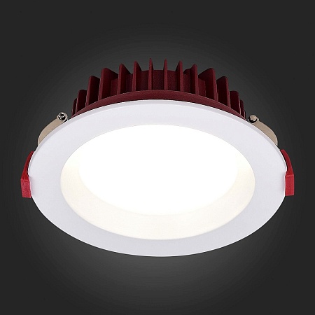 Св-к встр. Белый LED 1*18W 3000K 1 440Lm Ra80 100° IP44 D140xH52 100-240VV ST752.538.18 - фото