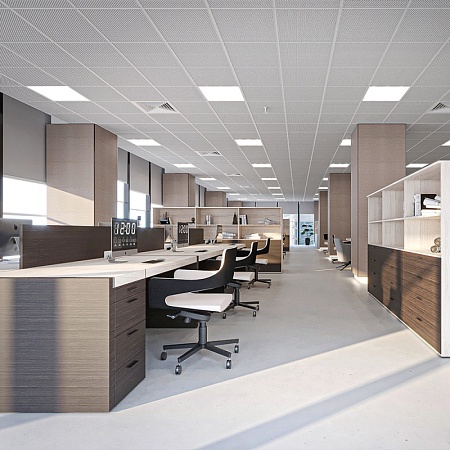 Универсальная светодиодная панель MASTER ДВО 48W-4000К-595х595х40-опал IP40 KZS - фото