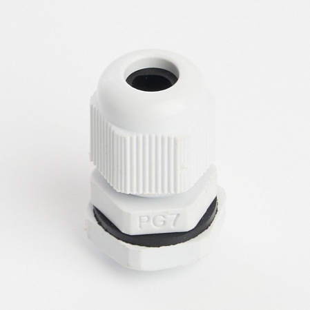 Сальник PG7 диаметр проводника 3-6,5 мм STEKKER, IP54, серый (DIY упаковка 3 шт) (без мембраны) - фото