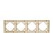 Рамка 4-местная горизонтальная STEKKER, PFR00-9014-02, серия Эрна Элегант, слоновая кость - фото