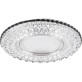 Светильник встраиваемый с разноцветной LED подсветкой Feron CD940 потолочный MR16 G5.3 прозрачный