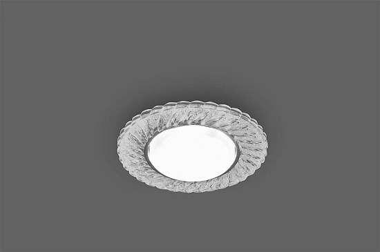 Светильник встраиваемый с белой LED подсветкой Feron CD4021 потолочный GX53 без лампы прозрачный - фото
