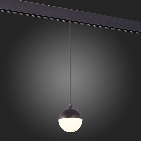 Магнитный трековый светильник подвесной Черный LED 1*7W 3000K 520Lm Ra>80 120° IP20 D90 ST358.433.07 - фото