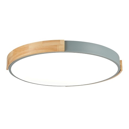 Светильник потолочный Серый, Светлое дерево/Белый LED 1*40W 3000K/4000K/6000K SLE201372-01 - фото