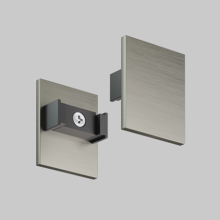 TR5735H-DN Торцевая заглушка высокая, для использования с экраном, для трека Shine, серия Base, комплект 2 шт, темный никель, алюминий - фото