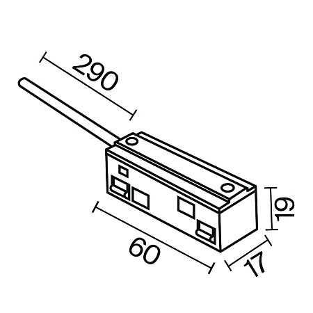 Ввод питания Exility черный - фото