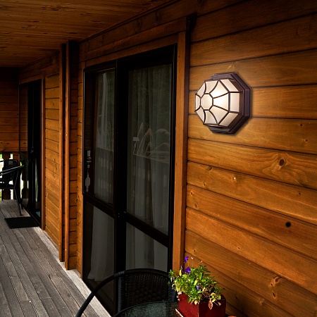 Уличный настенный светильник Telarana S капучино GL 1023D Elektrostandard - фото