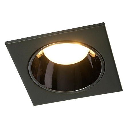 Светильник встраиваемый Feron DL3112 потолочный MR16 G5.3  черный + черный хром - фото