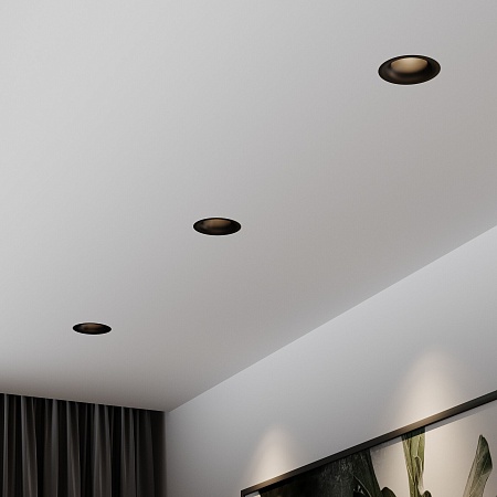 Светильник встраиваемый светодиодный Bliss 15W 4000K черный 25070/LED Elektrostandard - фото