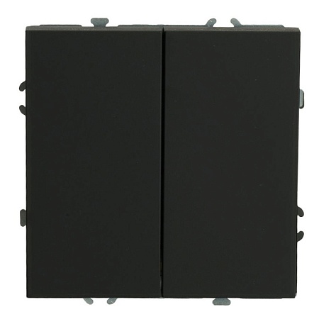 Переключатель перекрестный 2-клавишный (механизм), STEKKER, 250В, 10А, серия Эмили, RSW10-5111-01, белый фарфор, soft touch - фото