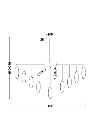 Люстра Freya Porto FR5104PL-08N - фото