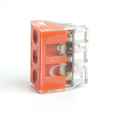 Клемма монтажная 3-проводная STEKKER  для 1-жильного проводника (с пастой), LD773-173-1 - фото