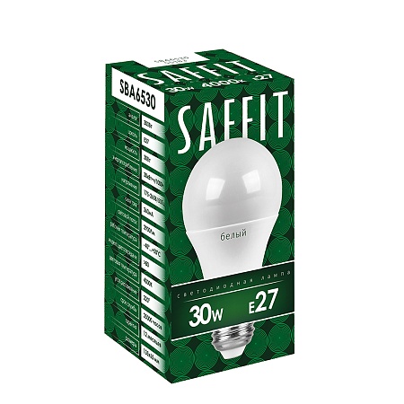 Лампа светодиодная SAFFIT SBA6530 Шар E27 30W 230V 6400K - фото