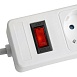 Сетевой фильтр 4-местный с/з STEKKER HM20-41-03 3x1мм2, 3 м, серия Optima, белый - фото