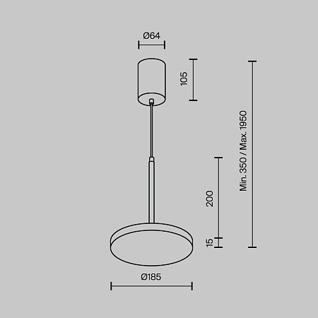 Подвесной светильник Technical Plato P076PL-L12W4K-B - фото