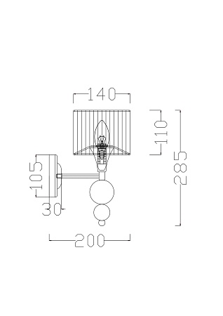 Настенный светильник (бра) Freya FR5093WL-01CH - фото