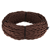 Ретро кабель витой  3х2,5 коричневый 50 м W6453614