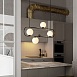 Подвесной Реечный Светильник Hoop L120 Латунь Imperiumloft 177907-26 - фото