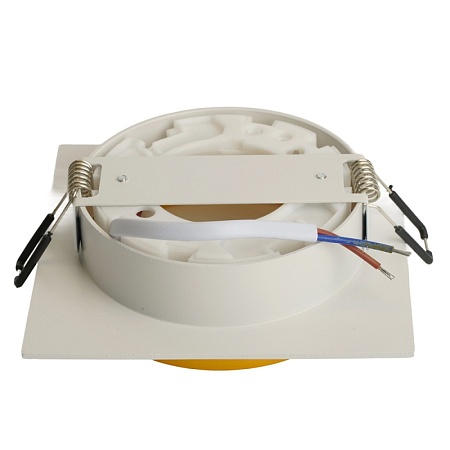 Светильник встраиваемый Feron DL506 потолочный GX53 белый + золото квадрат - фото