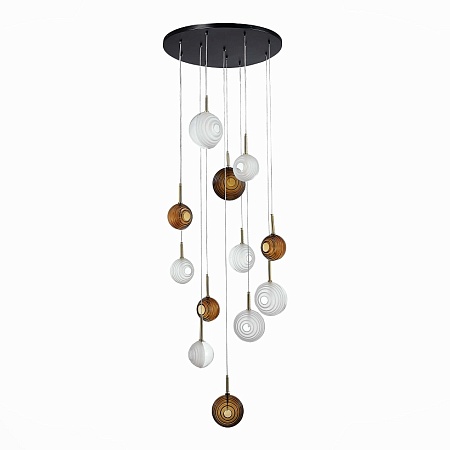 Светильник подвесной ST-Luce Латунь/Черный, Белый G4 12*5W SL1183.543.12 - фото