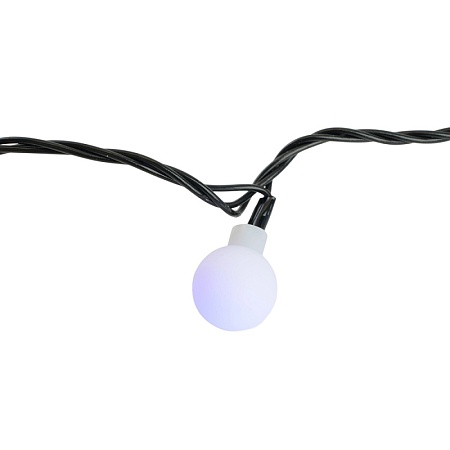 Светодиодная гирлянда Feron CL585 Мультишарики 12м 230V мультиколор, c питанием от сети, черный шнур - фото