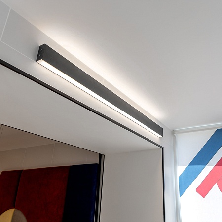 Линейный светодиодный накладной двусторонний светильник 53см 20Вт 6500К черный LSG-02-2-8*53-18-6500-MSh Elektrostandard Pro - фото