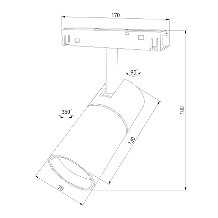 Slim Magnetic R03 Трековый светильник 20W 4200K черный 85013/01 85013/01 Elektrostandard - фото