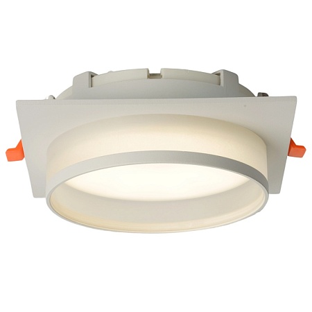 Светильник встраиваемый Feron DL701 потолочный GX70 белый квадрат - фото