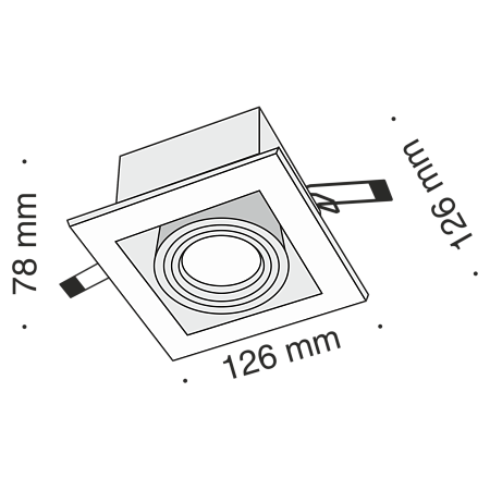 Встраиваемый светильник Technical Metal Modern DL008-2-01-S - фото