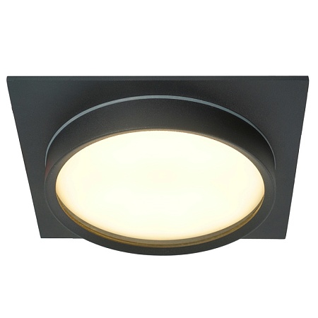 Светильник встраиваемый Feron DL705 потолочный GX70 черный квадрат IP44 - фото